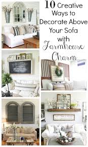 Creative Ways To Decorate Above The Sofa Sarah Joy Farm House Living Room Family Room Wall Decor Family Room Walls