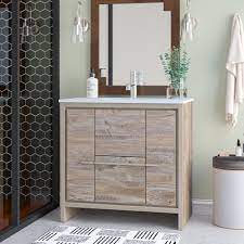The vanity is topped with a white marble counter and. Mercury Row Bosley Modern 36 Single Bathroom Vanity Set Reviews Wayfair