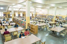 Interior view of central medical library at BMCRI