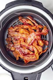 The air fryer basket was not made to accommodate a pound or even a half pound of bacon all at once. Ninja Foodi Air Fryer Bacon Dr Davinah S Eats