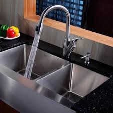 Kraus Standart Pro Farmhouse Apron Front Stainless Steel 36 In Double Bowl Kitchen Sink Khf203 36 The Home Depot Farmhouse Sink Kitchen Double Bowl Kitchen Sink Apron Sink Kitchen
