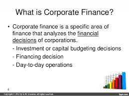 Corporate finance refers to activities and transactions related to raising capital for the creation, development and acquisition of a business. Corporate Finance Definition Financeviewer
