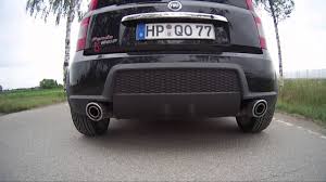 For a fiat, at least. Fiat Panda 100hp Mit Fiat 500 Abarth Endschalldampfer Youtube