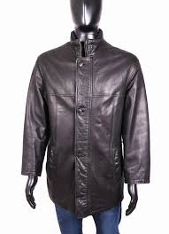 details about pierre cardin mens leather jacket classic black size 48