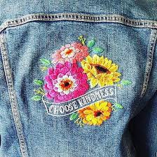 See more ideas about embroidery patterns, embroidery, embroidery designs. You Guys Look At What Stitchedupsam Did With My Zinnia Pattern She Put It On A Denim Jacket And It S The Embroidery Works Denim Embroidery Hand Embroidery