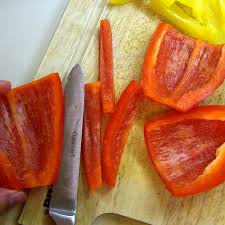 How to cut peppers & onions. How To Cut A Bell Pepper The Easy Way Joyful Abode