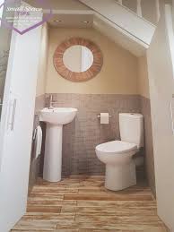 Downstairs Under Stairs Toilet Idea I Like How The Doors Open And It Has A Corner Toilet Toilet Down Bathroom Under Stairs Corner Toilet Under Stairs Toilet