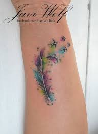 Javi Wolf Tattoos Feather Tattoos Feather Tattoo Design