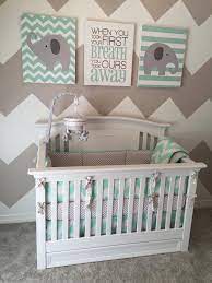 Elephant Chevron Crib Bedding Cheap Online