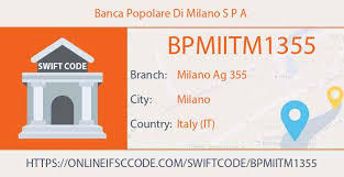 Banca popolare di milano bologna via g mazzini 91 h. Banca Popolare Di Milano S P A Milano Ag 355 Branch Swift Code Of Milano