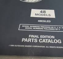 PM196 1997 Evinrude Johnson OMC 48 Models Final Edition Parts Catalog P/N 438208