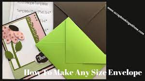 Measuring diagonally across your card find how long it is in that direction. How To Make Any Size Envelope Free Templates Youtube