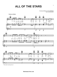 All Of The Stars Sheet Music Ed Sheeran Sheetmusic Free Com Pdf