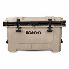 This weighs 24lbs and comes with two sturdy side handles plus two rope handles creating versatility in handling the cooler. Igloo 00049858 Imx 70 Qt Heavy Duty Injected Molded Construction Cooler Tan 1 Unit Qfc