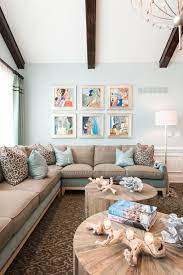 Wooden Beamed Ceilings And Light Blue Walls In This Living Room Design Linda Phillips Design Blue Walls Living Room Light Blue Living Room Light Blue Walls