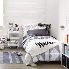 Target Dorm Room Storage Solutions Sample Room With Storage Cart Nightstand Baskets And Cube Organiz Dorm Room Storage Dorm Room Inspiration Target Dorm Room