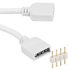 Led Strip Splitter Connector 4 Pins 10mm 1 To 2 Y Splitter Cables For 5050 3528 Rgb Led Light Strip With 3 Male 4 Pin 10mm Plugs Rgb Accessorie 008