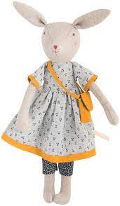 Moulin Roty Maman Rose Rabbit Doll 40cm Coelho Vestidos