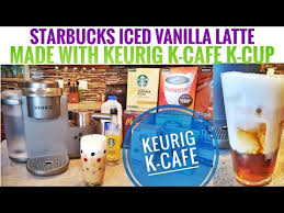 Ingredients for make starbucks vanilla iced coffee * to make double strength coffee, measure one 2/3 c. Keurig K Cafe Coffee Latte Maker How To Make A Starbucks Iced Vanilla Latte K Cup Youtube