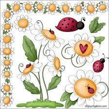 Ladies Daisies Clip Art Designs Graphics Illustrations Sublimation Png Instant Digital Download Commercial Use Allowed In 2020 Clip Art Doodle Art Art Set