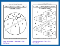 Promote learning every day with fun! Color By Number Free Printable Worksheets Worksheetfun