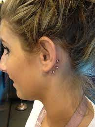 Triple Dermal Behind The Ear Cool Place I Never Thought Of That Yelly Cool Dermal Ear Place T Unique Body Piercings Neck Piercing Dermal Piercing