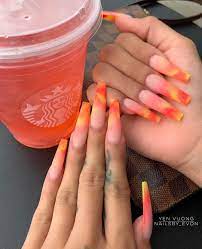 How To Do Nail Art At Home Long Acrylic Nail Designs Coffin Nails Designs Long Acrylic Nails