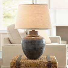 Brighton Hammered Pot Bronze Table Lamp X4785 Lamps Plus Table Lamps Living Room Farmhouse Table Lamps Rustic Table Lamps