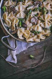 Creamy Bow Tie Pasta With Mushrooms Asparagus Adventures In Cooking Recipes Pasta Dishes Cooking