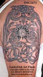 Religious men often choose the shoulder for a meaningful tattoo because it is associated with strength. Celtic Upper Arm Sleeve Tattoos Luckyfish Art