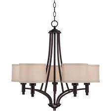 The fan in the gr is an oil rubbed bronze. Franklin Iron Works Oil Rubbed Bronze Chandelier 26 Wide Arched Arms Oatmeal Linen Shades 5 Light Fixture For Dining Room House Target