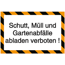 Hinweisschilder Schutt Abladen Online Kaufen Schilder Seton