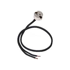 Round Mr16 Replacement Socket With 10 18 Awg Lead