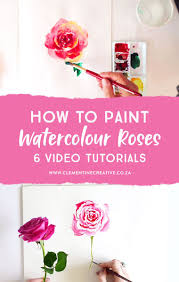 How To Paint A Loose Rose In Watercolour 6 Video Tutorials Watercolor Flowers Tutorial Watercolor Paintings Easy Loose Watercolor