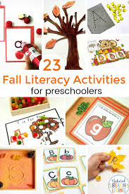 These reading, writing and song activities for toddlers are all about helping them to take their first steps towards reading and writing, featuring some favourite books and ideas to help them get started with. 30 Fall Literacy Activities For Preschoolers And Kindergarten Natural Beach Living