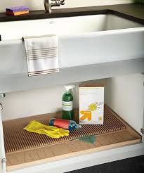 Sink Base Liner Rubber Liner Controls And Contains Small Plumbing Leaks And Cle Kitchen Cabinet Accessories Clean Kitchen Cabinets Kitchen And Bath Remodeling