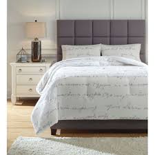 Put a sophisticated finish on any room's decor with this charlize comforter set from waterford, featuring a reversible design polished with an elegant floral jacquard and refined medallions in a cool gray tone. Adrianna White Gray King Comforter Set