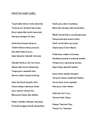 Minggu pertama di bulan mei (minggu apresiasi guru). Pantun Hari Guru