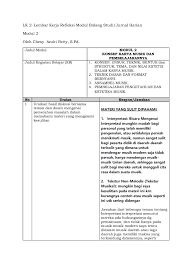 Check spelling or type a new query. Lk 2 Lembar Kerja Refleksi Modul Bidang Studi Jurnal Harian Modul 2 Chesy Patty