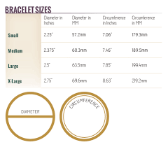 bangle bracelet size chart best picture of chart anyimage org