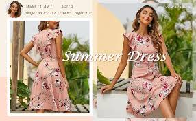 Check spelling or type a new query. Yathon Women S Vintage Ruffle Floral Flared A Line Swing Casual Cocktail Party Dresses At Amazon Women S Clothing Store