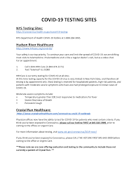 Http Sullivanny Us Sites Default Files Departments Phs Covid 19 20current 20testing 20site 20list 20as 20of 20 204 2015 2020 20posted 204 16 Pdf