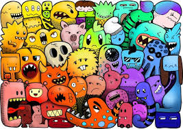 3 Doodle Monster Coloring Pages Monster Coloring Pages Doodle Art Designs Graffiti Doodles