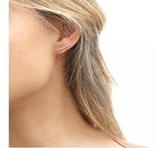 Boucle D Oreille Barrette Diamant Or Blanc La Luna Puce D Oreille Unique Boucles Boucle D Oreille Clous D Oreilles