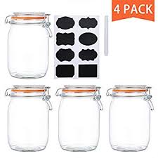 Rings rubber sealing round section. 32 Oz Glass Jars With Airtight Lids And Leak Proof Rubber Gasket Wide Mouth Mason Jars With Hinged Lids For Kitchen Canisters 1000ml Glass Storage Containers 4 Pack Walmart Com Walmart Com