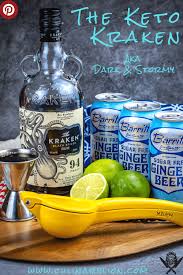 Kraken is a dark, spicy rum. Keto Kraken Rum Cocktail Aka Dark Stormy Culinary Lion