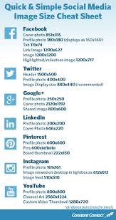 2020 Social Media Image Sizes Cheat Sheet Constant Contact Social Media Cheat Sheet Social Media Images Social Media Images Sizes