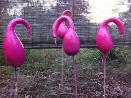 Painted Gourds Become Pink Flamingos Helenbetz Whimsygarden Gorgeousgourds Gourds Crafts Painted Gourds Hand Painted Gourds