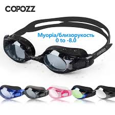 COPOZZ نظارات الوقاية للسباحة قصر النظر 0 -1.5 إلى-5 دعم مكافحة الضباب  العين UV حماية نظارات سباحة الديوبتر الكبار الرجال النساء Zwembril -  AliExpress Sports & Entertainment