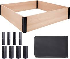 Raised garden beds have many advantages: Amazon Com Quictent 48 X48 X11 Extra Thick Cedar Raised Garden Bed Wooden Elevated Planter Kit Box With 8 Advanced Resistant Rust Metal Bed Corner Bracket Connectors For Herbs Vegetable Flower Kitchen Dining